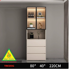 Mua Tủ Rượu Trang Trí Phòng Khách Bằng Gỗ MDF Cánh Kính – Sang Trọng - Hiện Đại TRK503 (2) - NỘI THẤT LẮP RÁP VIENDONGADV