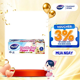 (Chọn Size) Túi Zip PE Trong Suốt 2 Đường Kéo MyJae, Túi Bọc Đồ Ăn, Rau Củ Bảo Quản Trong Tủ Lạnh