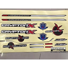 Tem uv ép nhiệt dành cho xe exciter 2006 crypton x đen đỏ (bộ)