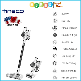 Máy Hút Bụi Cầm Tay Thông Minh TINECO Pure One X Thương Hiệu Mỹ Lực Hút 12,000 Pa, Có Kết Nối App Theo Dõi, Công Suất 220 W - Hàng Chính Hãng - Bảo Hành 24 Tháng