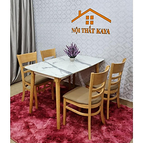 Mua Bộ bàn ăn mặt đá 4 ghế Mostar (Nâu)