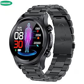 Đồng hồ thông minh E400 1.39 inch ECG Đường huyết Nhiệt độ cơ thể Huyết O2 ECG Belt Monitor Smartwatch Màu sắc: Đen Kích thước TPU: Với hộp gốc