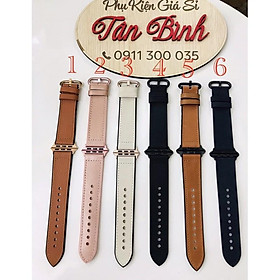 Mua ( ảnh thật ) dây da phối cao su tặng ốp viền trong cực đẹ dành cho applewatch
