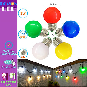 10 Bóng đèn Led 1w quả trái chanh G45 đuôi E27 màu sắc tùy chọn trang trí