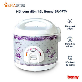 Nồi Cơm Điện Nắp Gài Benny BR-19TV (700w) - Hàng chính hãng