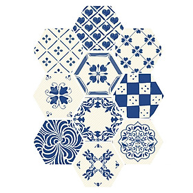 Sticker LB008 Dán Tường Hình Lục Giác (Bộ 10 cái)