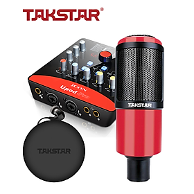 Combo thu âm, livestream souncard icon upod pro, mic PC-K320, tai nghe TS 2260 kèm đầy đủ phụ kiện - hàng chính hãng
