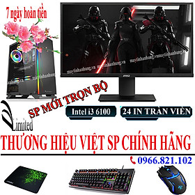 Mua Bộ máy tính để bàn VLimitted cao cấp H110/ i3 6100/ 8G DRR4/ SSD/HDD/ màn 24 inch chơi Game  văn phòng sản phẩm trọn bộ - Hàng chính hãng