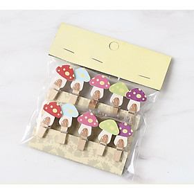 Combo 10 chiếc Kẹp gỗ sơn Design Pub