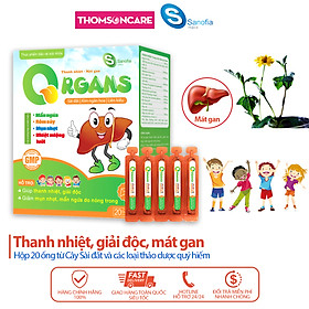 Siro mát gan cho bé Organs Sanofia - Giúp thanh nhiệt, mát gan, giải độc, giảm mụn nhọn từ thảo dược - Hộp 20 ống Thomsoncare