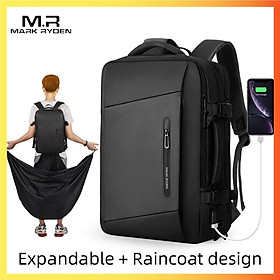Balo Mark Ryden MR9299 tích hợp áo mưa, chống trộm nhiều ngăn sạc USB chống nước 17 inch