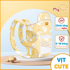 Điệu địu vải cho em bé sơ sinh 4 tư thế có đỡ cổ đa năng an toàn 1 2 3 4 5 6 12 tháng tuổi MySun