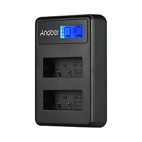 Bộ Sạc Pin USB Màn Hình LCD Andoer LCD2-LPE17 Cho Pin Máy Ảnh Canon LP-E17 EOS M3 M5 M6 77D 800D 750D 760D 200D