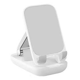 Giá đỡ điện thoại mini để bàn kiêm gương trang điểm dạng gập Baseu Seashell BS-HP008 _ hàng chính hãng
