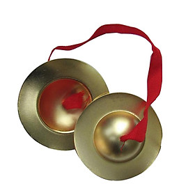 1 Pair Copper Cymbal Gong Rattle Toy for Kids Musical Educational Toys