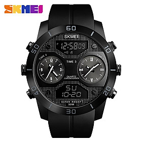 Đồng hồ đeo tay 5ATM Chống thấm nước Thời trang kỹ thuật số SKMEI 1355 Men Quartz