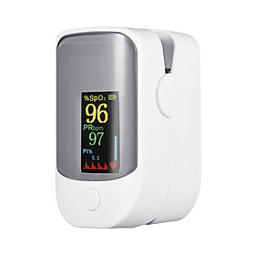 Fingertip Pulse Oximeter Blood Oxygen Saturation & Heart Rate Monitor with Lanyard 4-way Color Display Plethysmograph