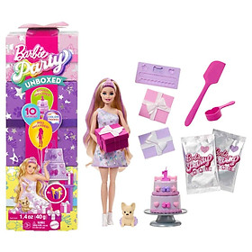 Đồ Chơi Búp Bê Barbie Và Bữa Tiệc Sinh Nhật Vui Vẻ - Tím Đằm Thắm BARBIE JFG70/JFG68
