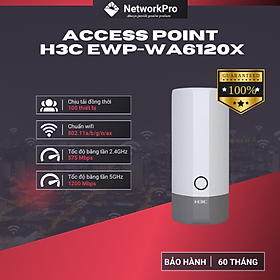 Mua Bộ Phát WiFi 6 Ngoài Trời H3C EWP-WA6120X Hàng Chính Hãng – Tốc Độ 1775 Gbps  Chịu Tải 100 User