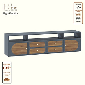 [Happy Home Furniture] BANA, Kệ TV 2 cửa mở - 4 ngăn kéo, 200cm x 40cm x 52cm ( DxRxC), KTV_033