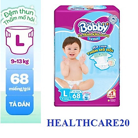 Tã Dán Bobby Siêu Mỏng Thấm Gói Siêu Lớn L68 (68 Miếng)