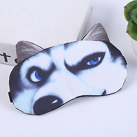Mua Bịt mắt ngủ con chó husky cực ngầu có túi nước giải nhiệt tặng kèm bịt tai chống ồn