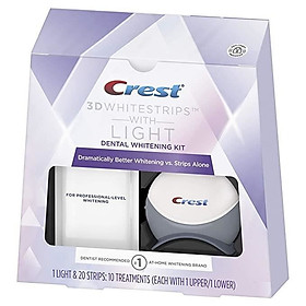 Crest 3D WHITESTRIPS WHITE WHITENING KIT VỚI LIGHT