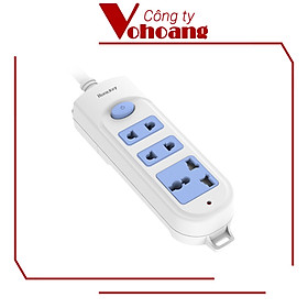 Mua Ổ cắm điện 3 lỗ cắm Huntkey HK-A32 dây dài 3 mét  chịu tải 2500W với 2 lỗ cắm đa năng - Hàng chính hãng
