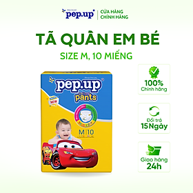 Tã/Bỉm Quần Em Bé Pep.up Cottony 3D Gói Nhỏ Siêu Mềm Mại, Siêu Khô Thoáng, Kháng Khuẩn Size S/M/L/XL - Size M ( 6-11 Kg)