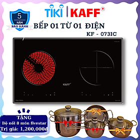 Bếp Âm từ hồng ngoại đôi KAFF KF-073IC - Tặng kèm bộ nồi Fivestar