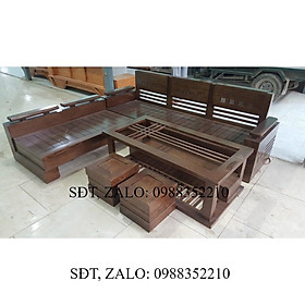 Mua Bàn ghế phòng khách tay trứng góc to mặt nan