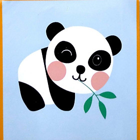 Tranh sơn dầu số hóa tranh tô màu cho bé tự tô có khung - 20x20cm nhiều mẫu SD6