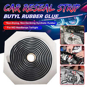【9mm X 4m】(Universal) Car Reseal Strip Butyl Rubber Glue LED Headlight Sealant Glue Retrofit Reseal HID Headlamps Taillight Shield Glue Tapes For Car Truck