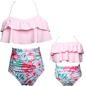 Phù Hợp Với Họ Mẹ Và Con Gái Bikini Bộ Đồ Bơi 2021 Đồ Bơi Nữ In Đồ Bơi Trẻ Em Kid Cho Bé Gái Đi Biển Đồ Bơi - Kid 5-6T