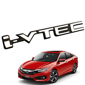 Tem Logo chữ nổi i -Vtec dán đuôi xe