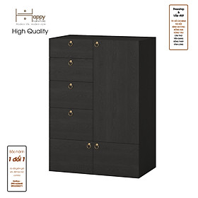 [Happy Home Furniture] WESLEY, Tủ đựng đồ 4 ngăn kéo- 3 ngăn cửa mở,  100cm x 58cm x 140cm ( DxRxC), TCM_018