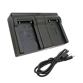Dual Slots Battery Charger Stand USB Port for Sony NP-F970 NP-F570 NP-770