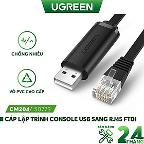 Dây cáp USB 2.0 sang RJ45 FTDI UGREEN CM204 - Hàng nhập khẩu chính hãng