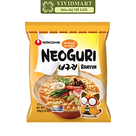 NONGSHIM - Mì Neoguri Hải sản không cay, Mì Hải sản không cay Neguri, Mì Neoguri Saefood & Mild (120g/gói)