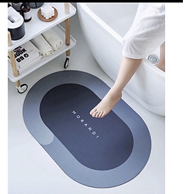 Mua Thảm lau chân ovan loại nỉ   thảm chùi chân nhà tắm  nhà bếp   mới  siêu thấm hút nước  chống trơn trượt mềm mịn thân thiện với môi trường