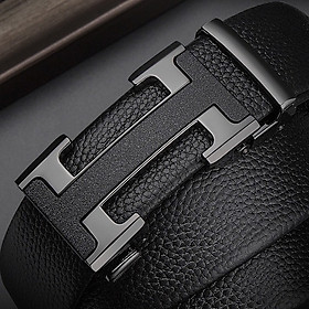 Thắt lưng nam cao cấp khóa tự động dây da bền đẹp mặt thiết kế cách điệu - Phong cách lịch lãm TID89