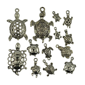 Mixed Retro Turtle Tortoise Necklace Pendants Charms Beads Findings Pack of 20