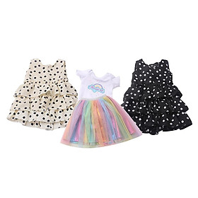 3x Fashionable Handmade Party Skirt for 18" Dolls Clothing Accessories Gifts