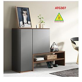 Tủ đựng giày bằng gỗ có ghế ngồi ATG307