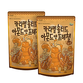 Combo 2 gói Hạnh nhân tẩm caramel vị mặn ngọt Tomsfarm Caramel Salted Almond Pretzel 600g 2ea