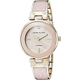 Anne Klein Women's Diamond-Accented Dial Bangle Watch