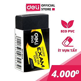 Hình ảnh sách Gôm Tẩy 2B Deli, 40×22×12Mm, Đen - 1 Viên - E3043