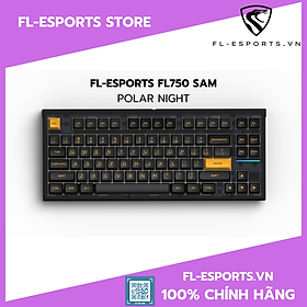 Bàn phím cơ không dây FL-Esports FL750 Polar Night Black 3 Mode - Hàng chính hãng