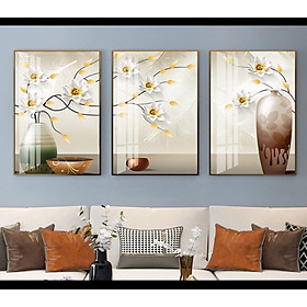 Bộ 3 tranh treo tường trang trí phòng khách,phòng ăn, phòng ngủ PVP_HD45