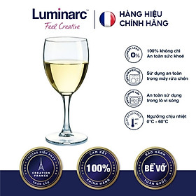 Hình ảnh Bộ 6 Ly Rượu Vang Thuỷ Tinh Luminarc Elegance 250ml - LUEL13735 